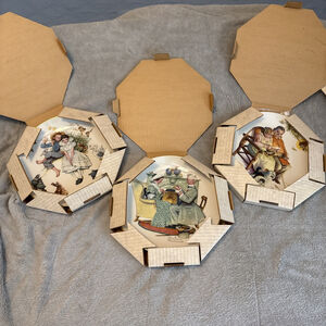 VTG Norman Rockwell Gotham Fine China Lot Of 3 1973 Limited Edition Four Seasons
